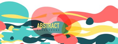 Moda sıvı biçimi, soyut tasarım şekilleri, pankartlar, broşürler, posterler, web iniş sayfaları, kapaklar veya pankartlar için dinamik vektör arkaplanı