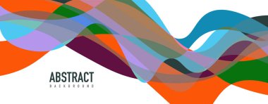 Akışkan dalga renkli soyut arkaplan. Dinamik renkli canlı vektör tasarımı