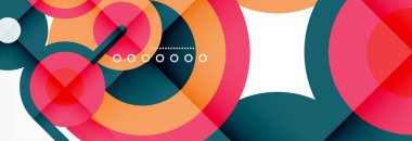 Kapaklar, afişler, el ilanları ve posterler ve diğer şablonlar için çemberler ve çizgiler soyut arkaplan