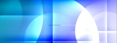 Vektör soyut arkaplan - gölgeler ve ışık efektleri ile sıvı gradyanı üzerinde daire ve çapraz çapraz. Metin için tekno ya da ticari parlak tasarım şablonları