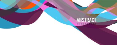 Akışkan dalga renkli soyut arkaplan. Dinamik renkli canlı vektör tasarımı