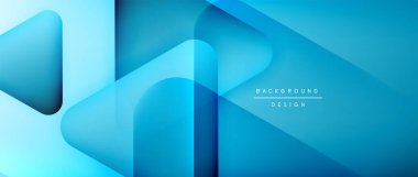 Üçgen geometrik soyut arkaplanı şekillendirir. Üç boyutlu gölge efektleri ve sıvı eğimleri. Metin mesajınız için modern üstüste bindirme formları duvar kağıdı