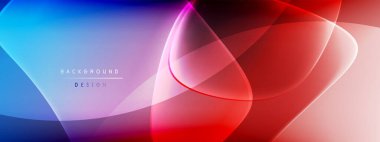 Vektör soyut arkaplan - sıvı kabarcıklar, gölgeler ve ışık efektleri ile sıvı gradyan şekiller. Metin için parlak tasarım şablonu