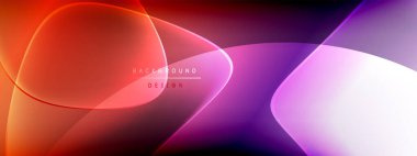 Vektör soyut arkaplan - sıvı kabarcıklar, gölgeler ve ışık efektleri ile sıvı gradyan şekiller. Metin için parlak tasarım şablonu