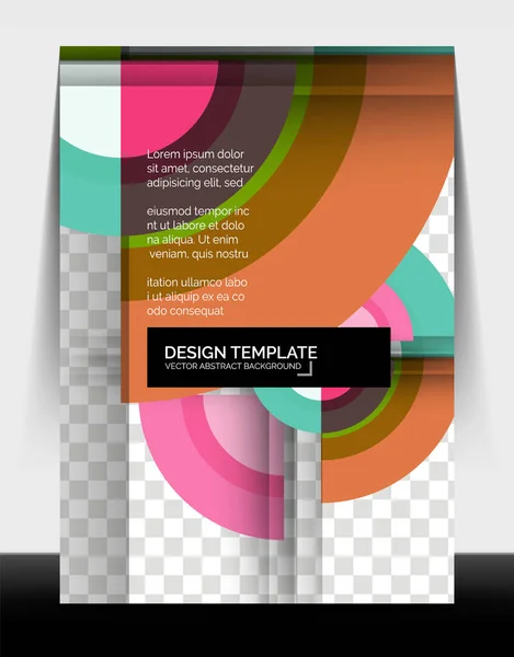 Modelo de impressão de folheto de design de círculo a4, design de relatório anual — Vetor de Stock