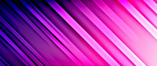 Bright gradient neon lines abstract background — Stock Vector