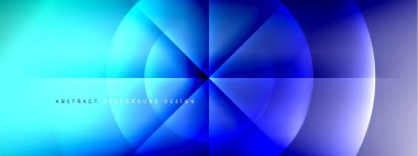 Vektör soyut arkaplan - gölgeler ve ışık efektleri ile sıvı gradyanı üzerinde daire ve çapraz çapraz. Metin için tekno ya da ticari parlak tasarım şablonları