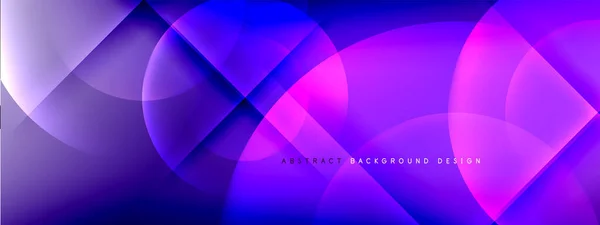 Vector abstract background - circle and cross on fluid gradient with shadows and light effects. Techno or business shiny design templates for text — Stock Vector