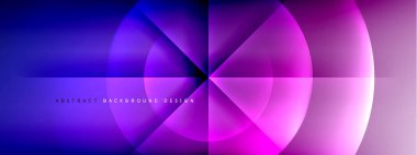 Vektör soyut arkaplan - gölgeler ve ışık efektleri ile sıvı gradyanı üzerinde daire ve çapraz çapraz. Metin için tekno ya da ticari parlak tasarım şablonları