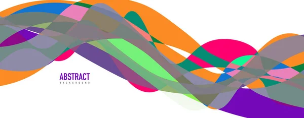 Fluid wave fond abstrait coloré. Conception dynamique vectorielle vibrante colorée — Image vectorielle