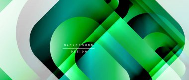 Çizgiler ve modern formlarla vektör geometrik arkaplan. Soyut yuvarlak şekiller, gölge ve ışık efektleri ile akışkan eğimli