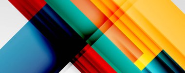 Gölge çizgileri, modern formlar, dikdörtgenler, kareler ve akışkan eğimlere sahip geometrik soyut arkaplanlar. Parlak renkli çizgiler serin arkaplanlar