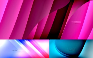 Parlak parlak neon çizgileri soyut arkaplanlar