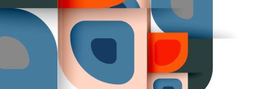 Soyut yuvarlak şekiller ve gölge efektleri tekrarlanan vektör modern geometrik arkaplan kümesi