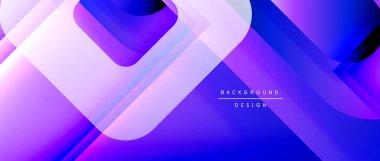 Çizgiler ve modern formlarla vektör geometrik arkaplan. Soyut yuvarlak şekiller, gölge ve ışık efektleri ile akışkan eğimli