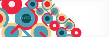 Kapaklar, afişler, el ilanları ve posterler ve diğer şablonlar için çemberler ve çizgiler soyut arkaplan