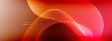 Vektör soyut arkaplan - sıvı kabarcıklar, gölgeler ve ışık efektleri ile sıvı gradyan şekiller. Metin için parlak tasarım şablonu