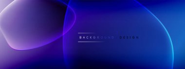 Vektör soyut arkaplan - sıvı kabarcıklar, gölgeler ve ışık efektleri ile sıvı gradyan şekiller. Metin için parlak tasarım şablonu