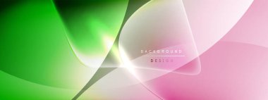 Vektör soyut arkaplan - sıvı kabarcıklar, gölgeler ve ışık efektleri ile sıvı gradyan şekiller. Metin için parlak tasarım şablonu