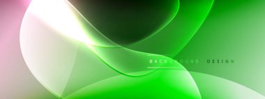 Vektör soyut arkaplan - sıvı kabarcıklar, gölgeler ve ışık efektleri ile sıvı gradyan şekiller. Metin için parlak tasarım şablonu