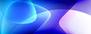 Vektör soyut arkaplan - sıvı kabarcıklar, gölgeler ve ışık efektleri ile sıvı gradyan şekiller. Metin için parlak tasarım şablonu