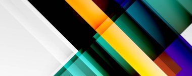 Gölge çizgileri, modern formlar, dikdörtgenler, kareler ve akışkan eğimlere sahip geometrik soyut arkaplanlar. Parlak renkli çizgiler serin arkaplanlar