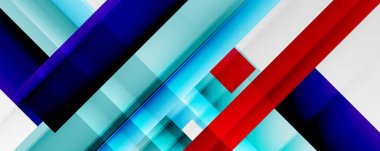 Gölge çizgileri, modern formlar, dikdörtgenler, kareler ve akışkan eğimlere sahip geometrik soyut arkaplanlar. Parlak renkli çizgiler serin arkaplanlar