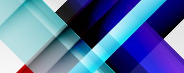 Gölge çizgileri, modern formlar, dikdörtgenler, kareler ve akışkan eğimlere sahip geometrik soyut arkaplanlar. Parlak renkli çizgiler serin arkaplanlar