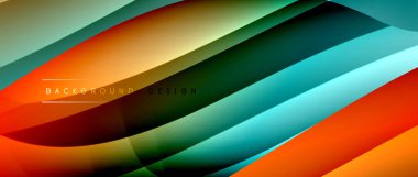 Gölge çizgileri ve parlayan ışık efekti ile akışkan gradyan dalgalar, kapak için modern akış hareketi soyut arkaplan, pankartlar, poster, afiş veya el ilanı