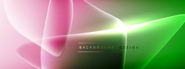 Vektör soyut arkaplan - sıvı kabarcıklar, gölgeler ve ışık efektleri ile sıvı gradyan şekiller. Metin için parlak tasarım şablonu