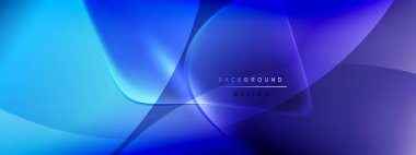 Vektör soyut arkaplan - sıvı kabarcıklar, gölgeler ve ışık efektleri ile sıvı gradyan şekiller. Metin için parlak tasarım şablonu