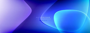 Vektör soyut arkaplan - sıvı kabarcıklar, gölgeler ve ışık efektleri ile sıvı gradyan şekiller. Metin için parlak tasarım şablonu