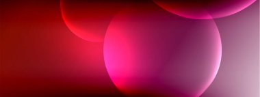 Vektör soyut arka plan sıvı baloncuk daireleri, gölgeler ve ışık efektleri ile sıvı gradyan. Metin için parlak tasarım şablonları