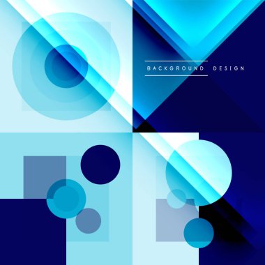 Neo memphis geometrik deseni daireler, kareler ve çizgilerle. Kapaklar, afişler, el ilanları ve posterler ve diğer şablonlar için pop sanatları soyut arka plan