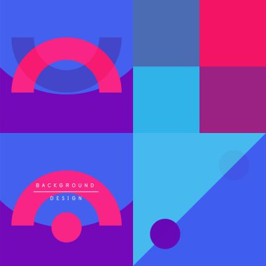 Neo memphis geometrik deseni daireler, kareler ve çizgilerle. Kapaklar, afişler, el ilanları ve posterler ve diğer şablonlar için pop sanatları soyut arka plan