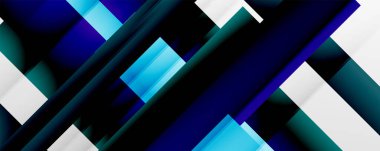 Gölge çizgileri, modern formlar, dikdörtgenler, kareler ve akışkan eğimlere sahip geometrik soyut arkaplanlar. Parlak renkli çizgiler serin arkaplanlar