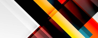 Gölge çizgileri, modern formlar, dikdörtgenler, kareler ve akışkan eğimlere sahip geometrik soyut arkaplanlar. Parlak renkli çizgiler serin arkaplanlar