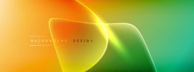 Vektör soyut arkaplan - sıvı kabarcıklar, gölgeler ve ışık efektleri ile sıvı gradyan şekiller. Metin için parlak tasarım şablonu