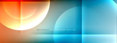 Vektör soyut arkaplan - gölgeler ve ışık efektleri ile sıvı gradyanı üzerinde daire ve çapraz çapraz. Metin için tekno ya da ticari parlak tasarım şablonları