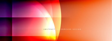 Vektör soyut arkaplan - gölgeler ve ışık efektleri ile sıvı gradyanı üzerinde daire ve çapraz çapraz. Metin için tekno ya da ticari parlak tasarım şablonları