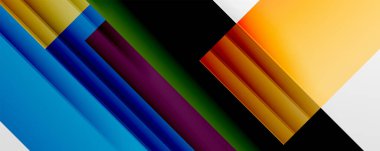 Gölge çizgileri, modern formlar, dikdörtgenler, kareler ve akışkan eğimlere sahip geometrik soyut arkaplanlar. Parlak renkli çizgiler serin arkaplanlar