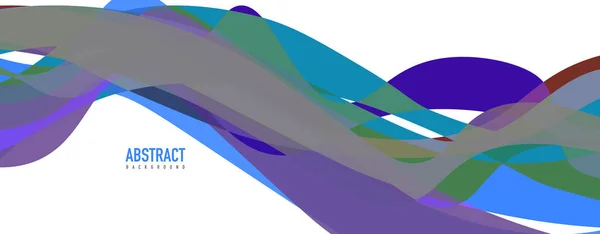 Fluidní vlna barevné abstraktní pozadí. Dynamický barevný design pulzujícího vektoru — Stockový vektor