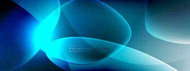 Vektör soyut arkaplan - sıvı kabarcıklar, gölgeler ve ışık efektleri ile sıvı gradyan şekiller. Metin için parlak tasarım şablonu