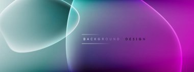 Vektör soyut arkaplan - sıvı kabarcıklar, gölgeler ve ışık efektleri ile sıvı gradyan şekiller. Metin için parlak tasarım şablonu