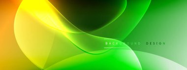 Vektör soyut arkaplan - sıvı kabarcıklar, gölgeler ve ışık efektleri ile sıvı gradyan şekiller. Metin için parlak tasarım şablonu