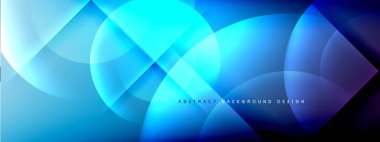 Vektör soyut arkaplan - gölgeler ve ışık efektleri ile sıvı gradyanı üzerinde daire ve çapraz çapraz. Metin için tekno ya da ticari parlak tasarım şablonları