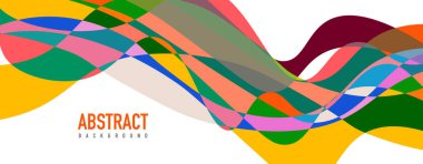 Akışkan dalga renkli soyut arkaplan. Dinamik renkli canlı vektör tasarımı