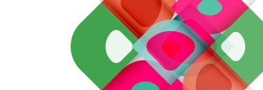 Soyut yuvarlak şekiller ve gölge efektleri tekrarlanan vektör modern geometrik arkaplan kümesi