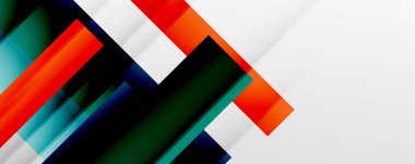 Gölge çizgileri, modern formlar, dikdörtgenler, kareler ve akışkan eğimlere sahip geometrik soyut arkaplanlar. Parlak renkli çizgiler serin arkaplanlar