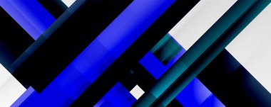 Gölge çizgileri, modern formlar, dikdörtgenler, kareler ve akışkan eğimlere sahip geometrik soyut arkaplanlar. Parlak renkli çizgiler serin arkaplanlar